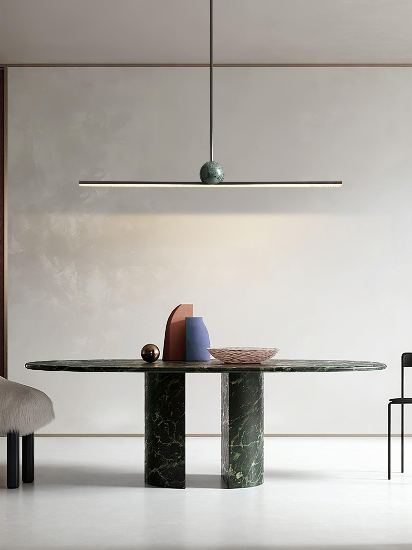 Mariiella Linear Minimalist Marble Pendant Light