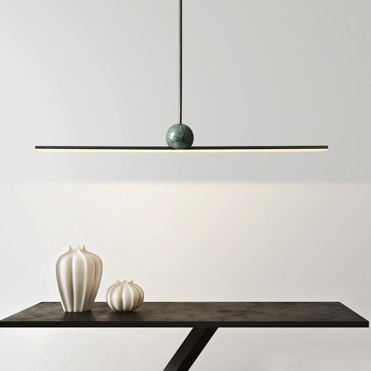 Mariiella Linear Minimalist Marble Pendant Light