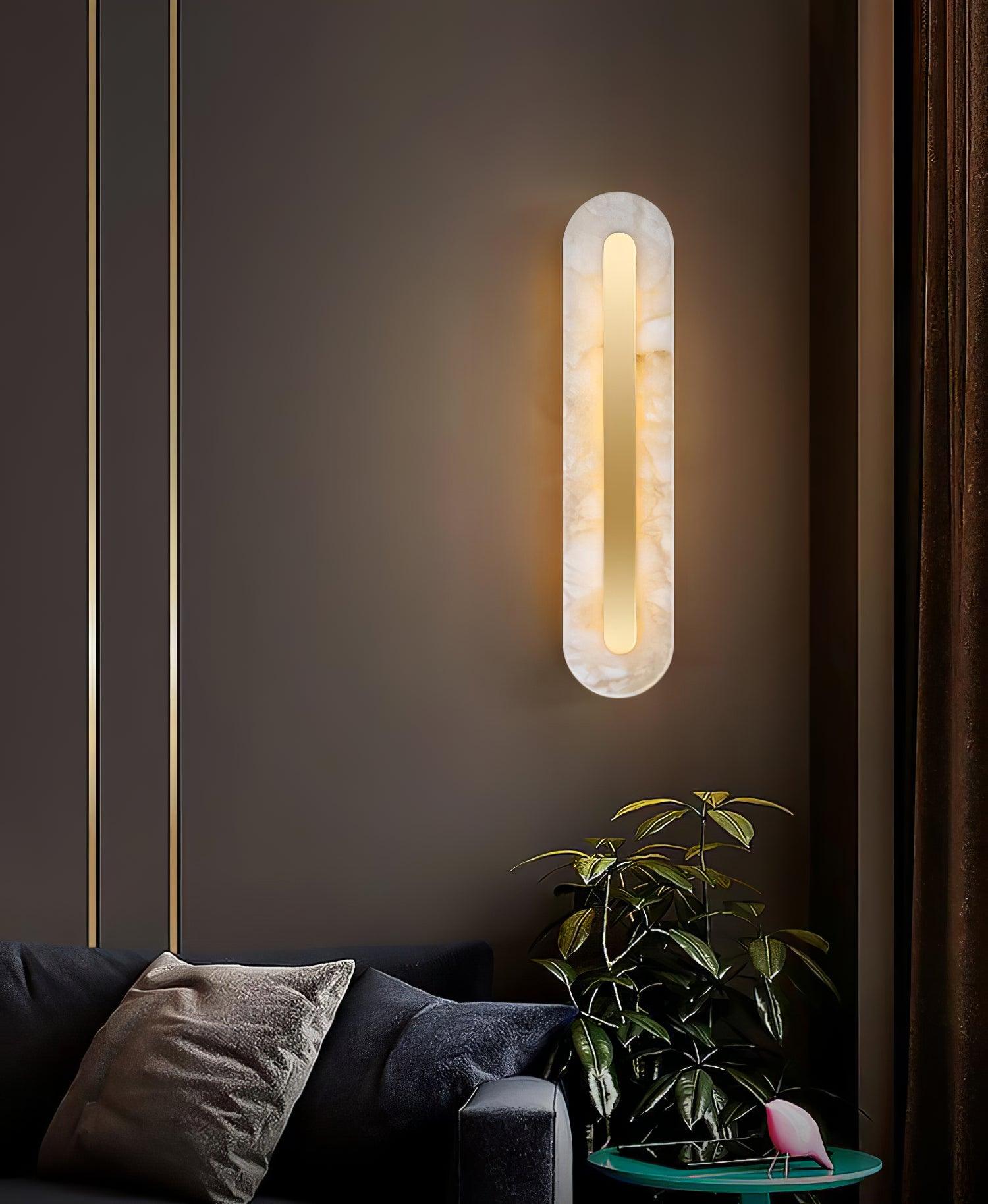 Selvia Minimalist Alabaster Wall Light