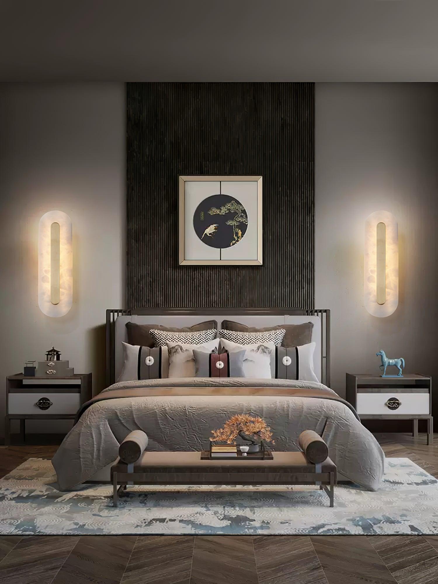 Selvia Minimalist Alabaster Wall Light