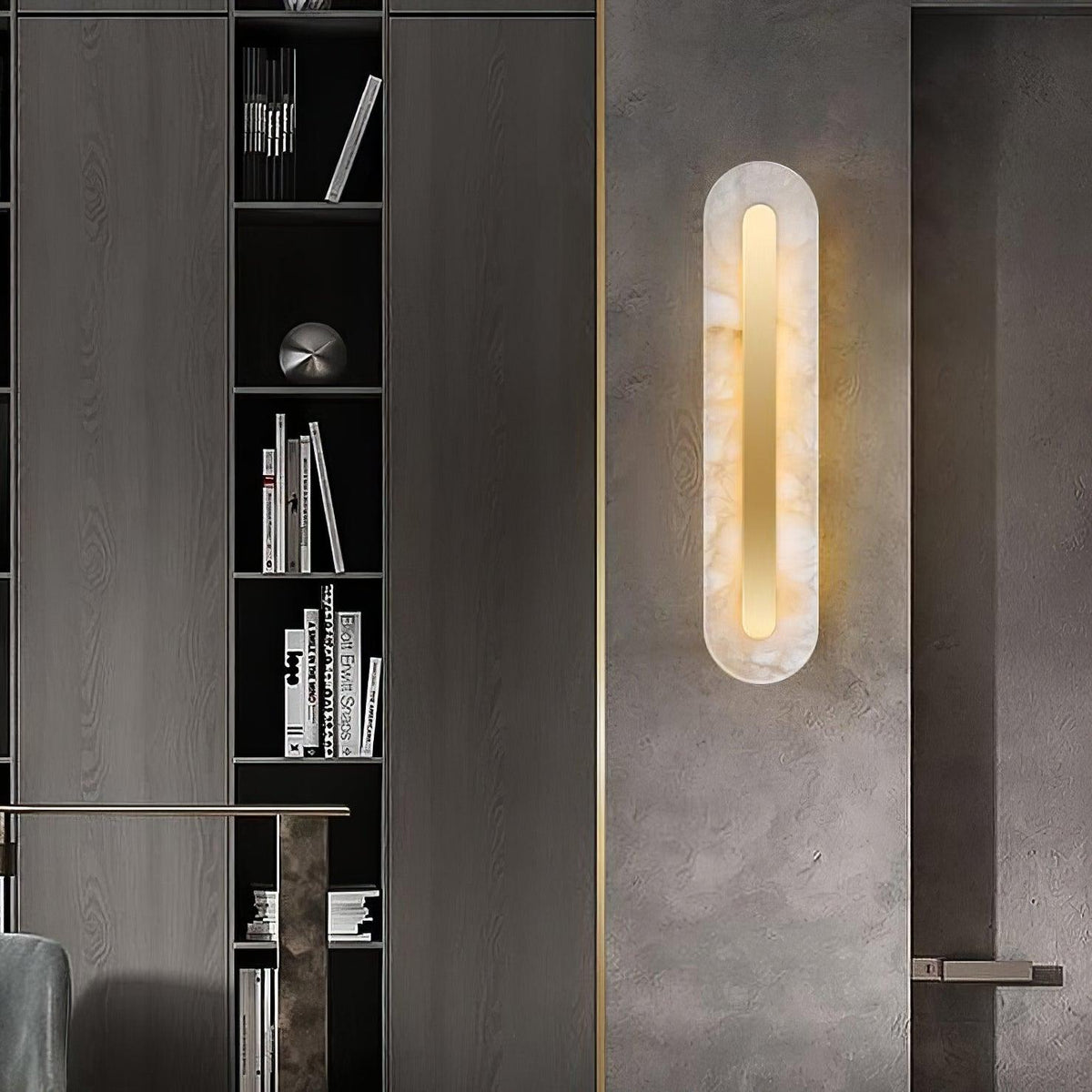 Selvia Minimalist Alabaster Wall Light