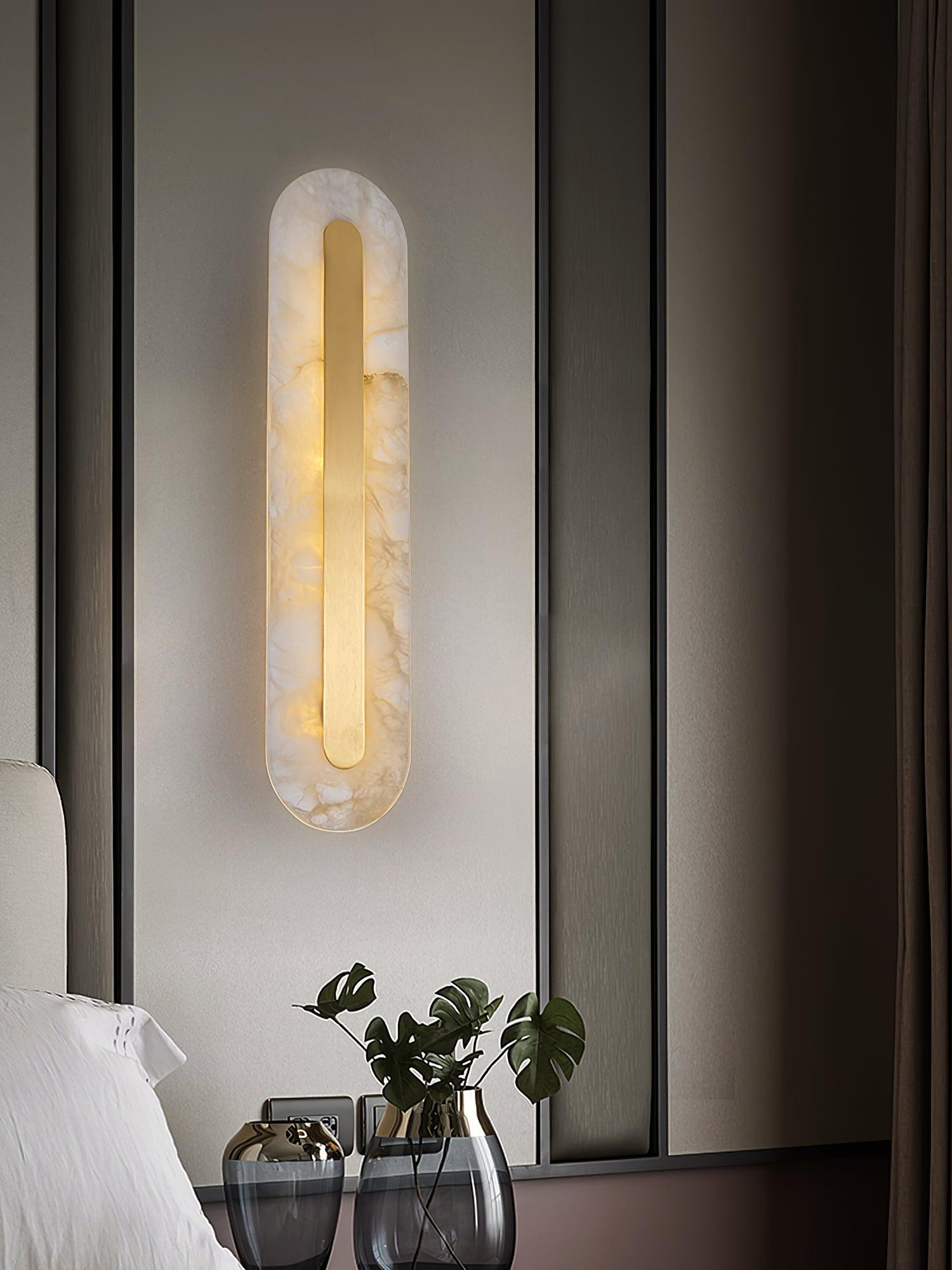 Selvia Minimalist Alabaster Wall Light