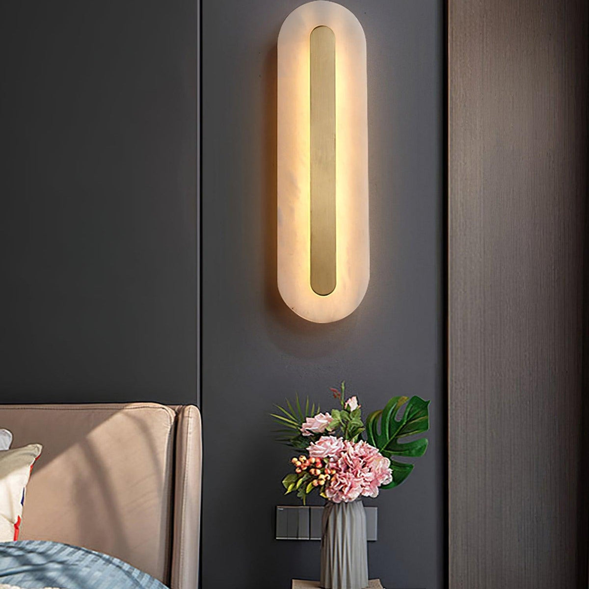 Ronan Alabaster Rounded Wall Lamp