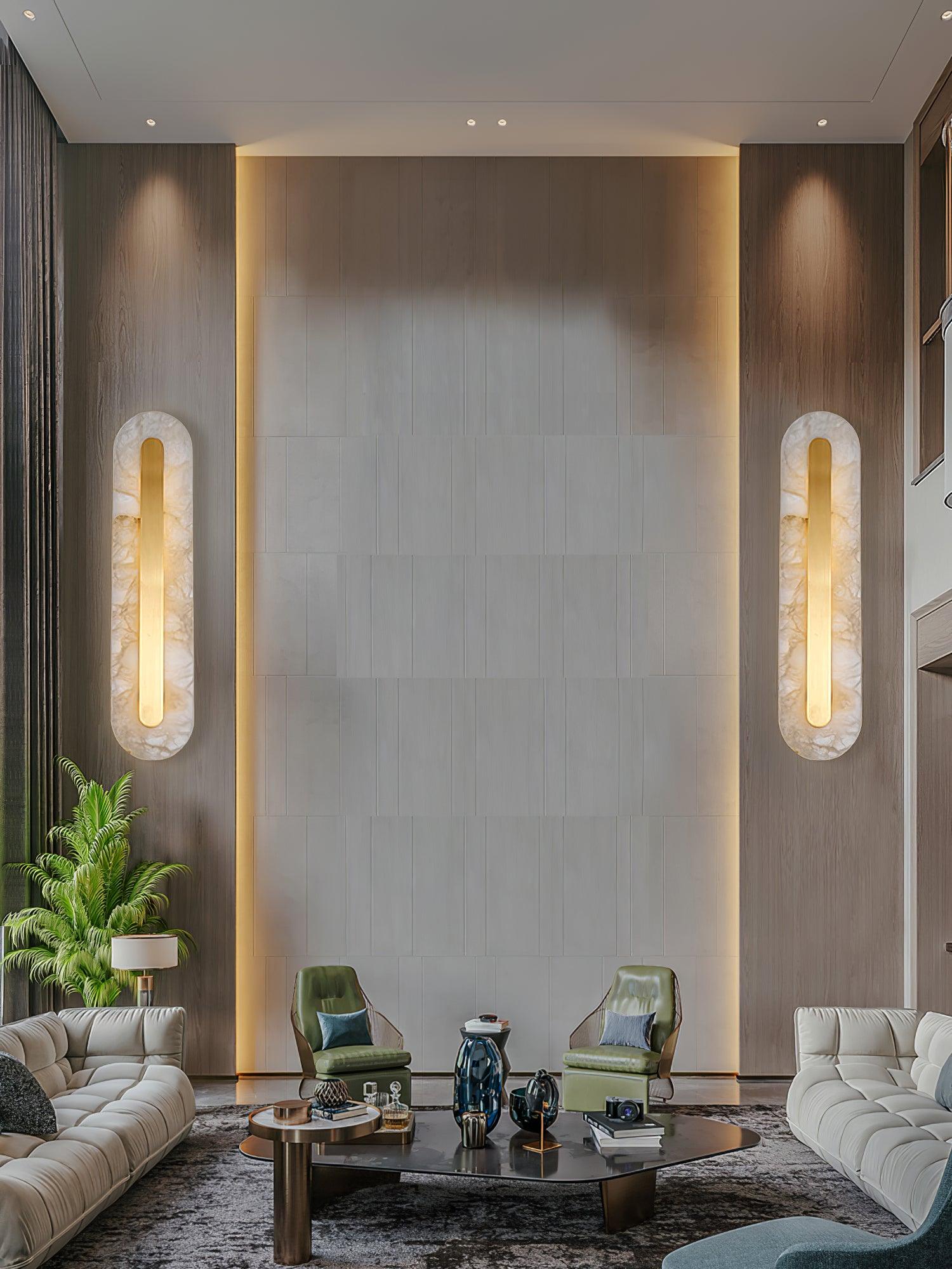Selvia Minimalist Alabaster Wall Light