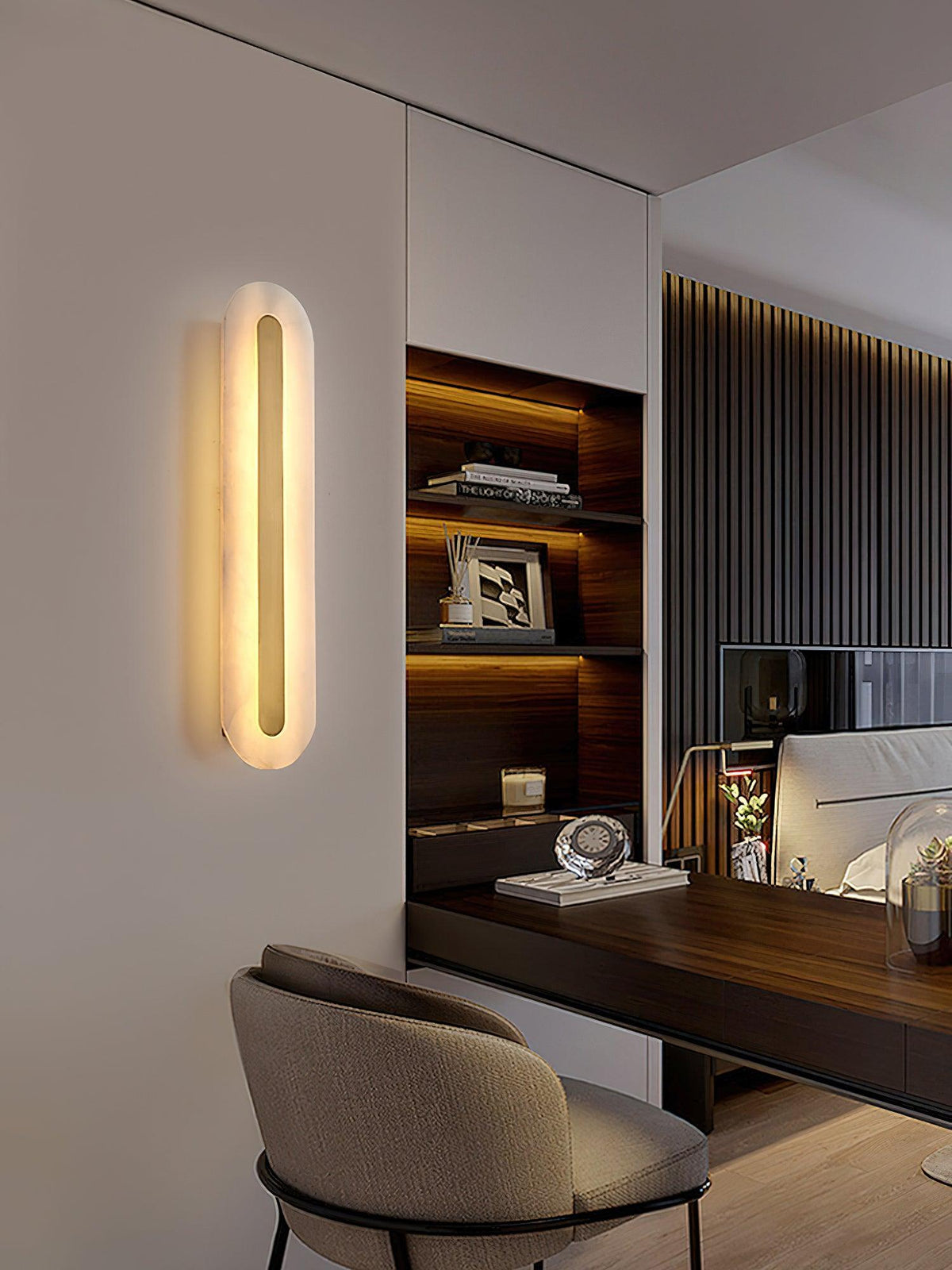 Selvia Minimalist Alabaster Wall Light