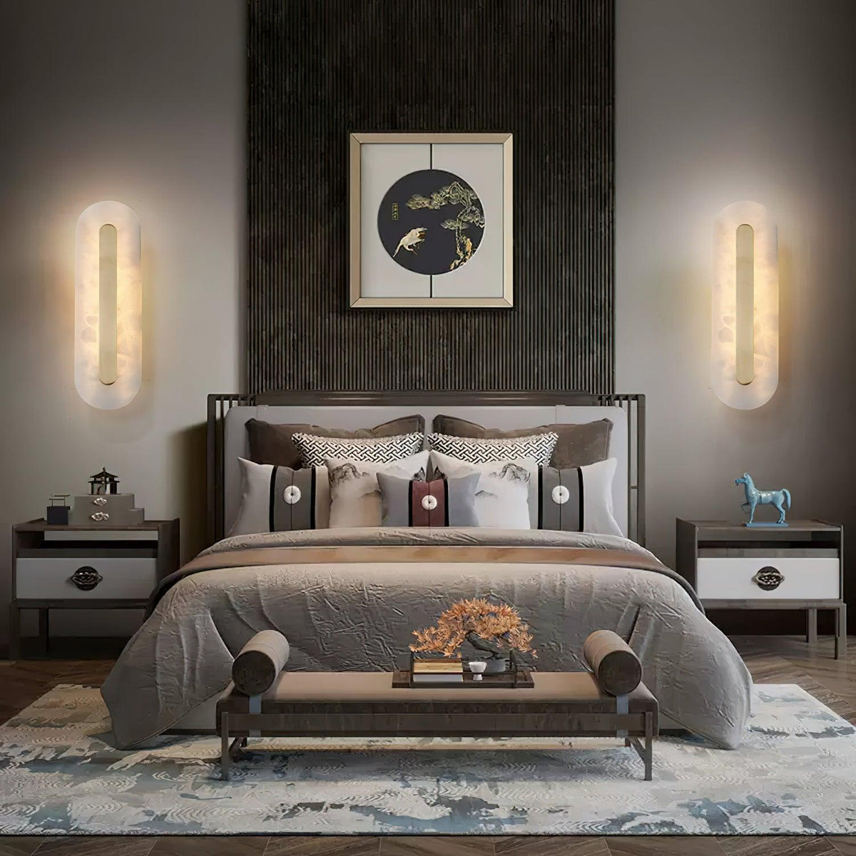 Selvia Minimalist Alabaster Wall Light
