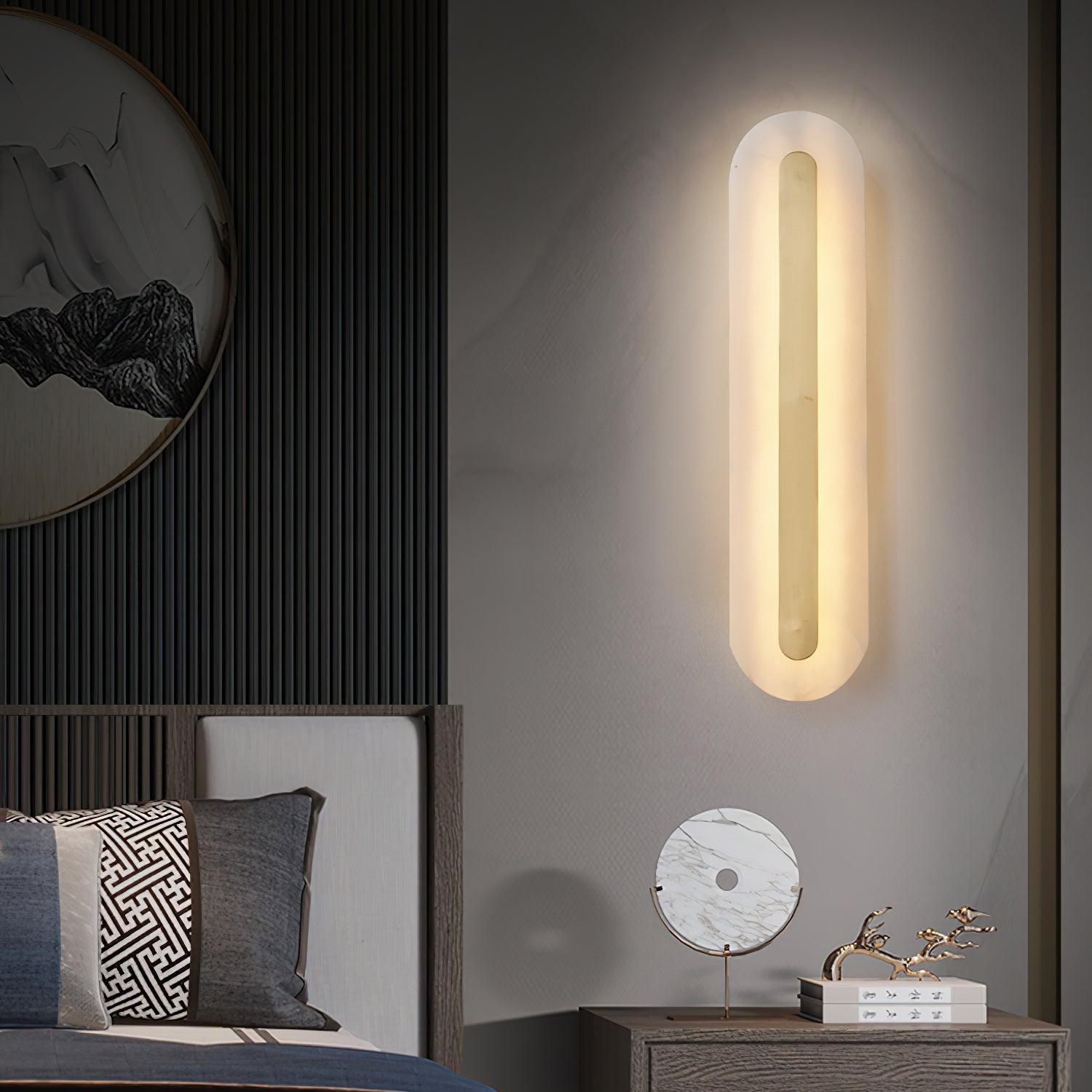 Selvia Minimalist Alabaster Wall Light