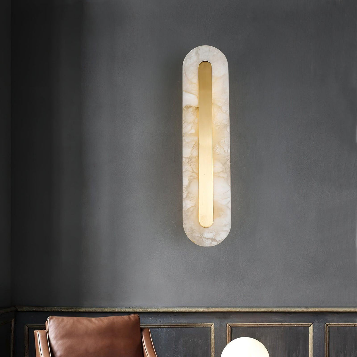 Selvia Minimalist Alabaster Wall Light