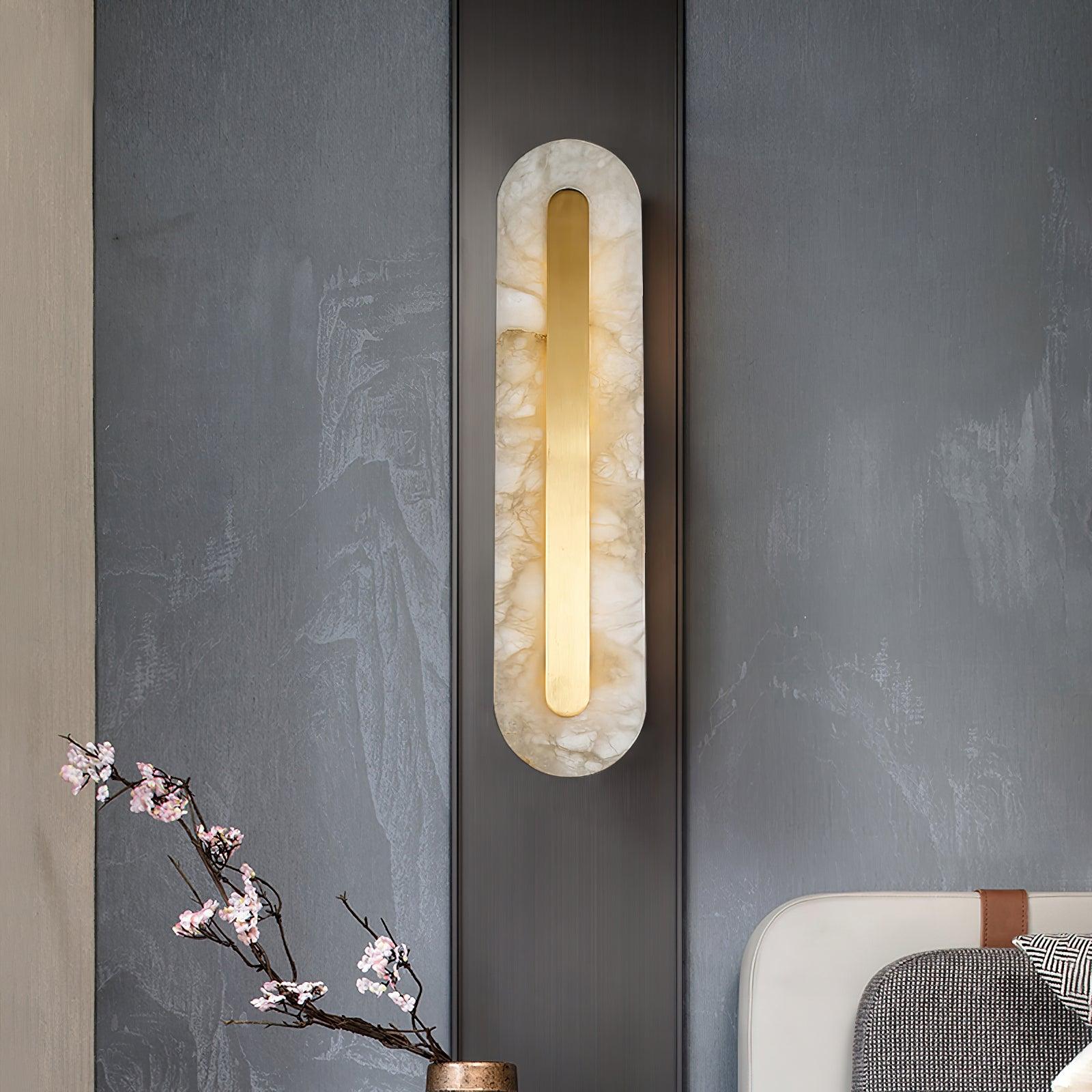 Selvia Minimalist Alabaster Wall Light