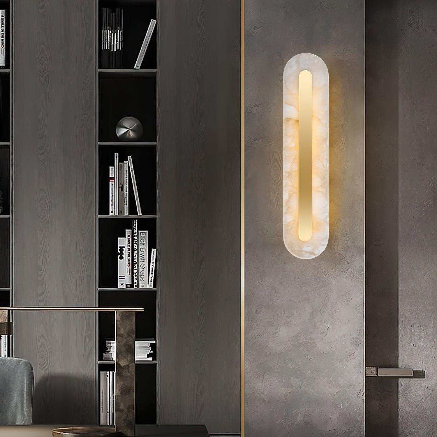 Selvia Minimalist Alabaster Wall Light