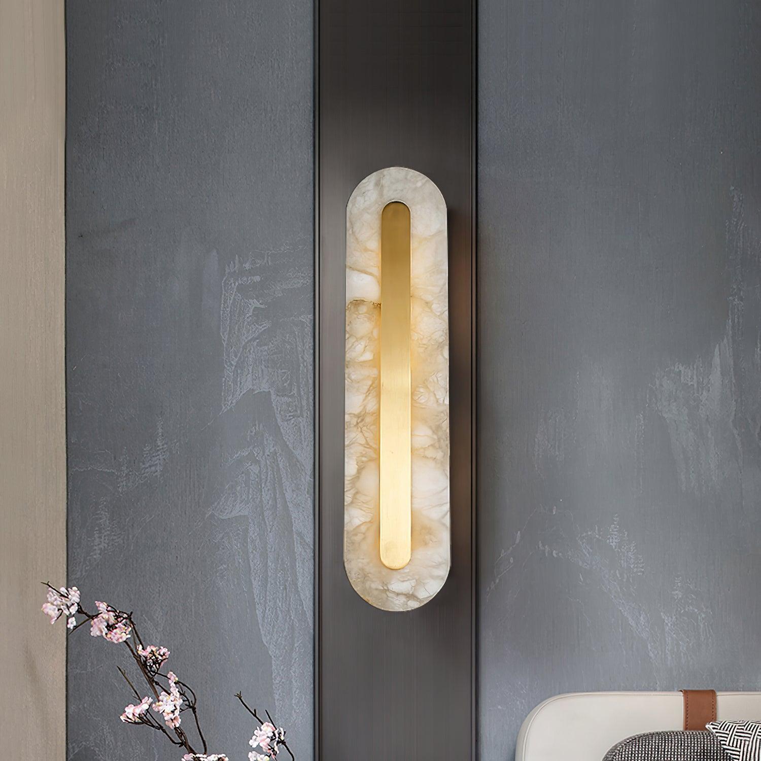 Selvia Minimalist Alabaster Wall Light