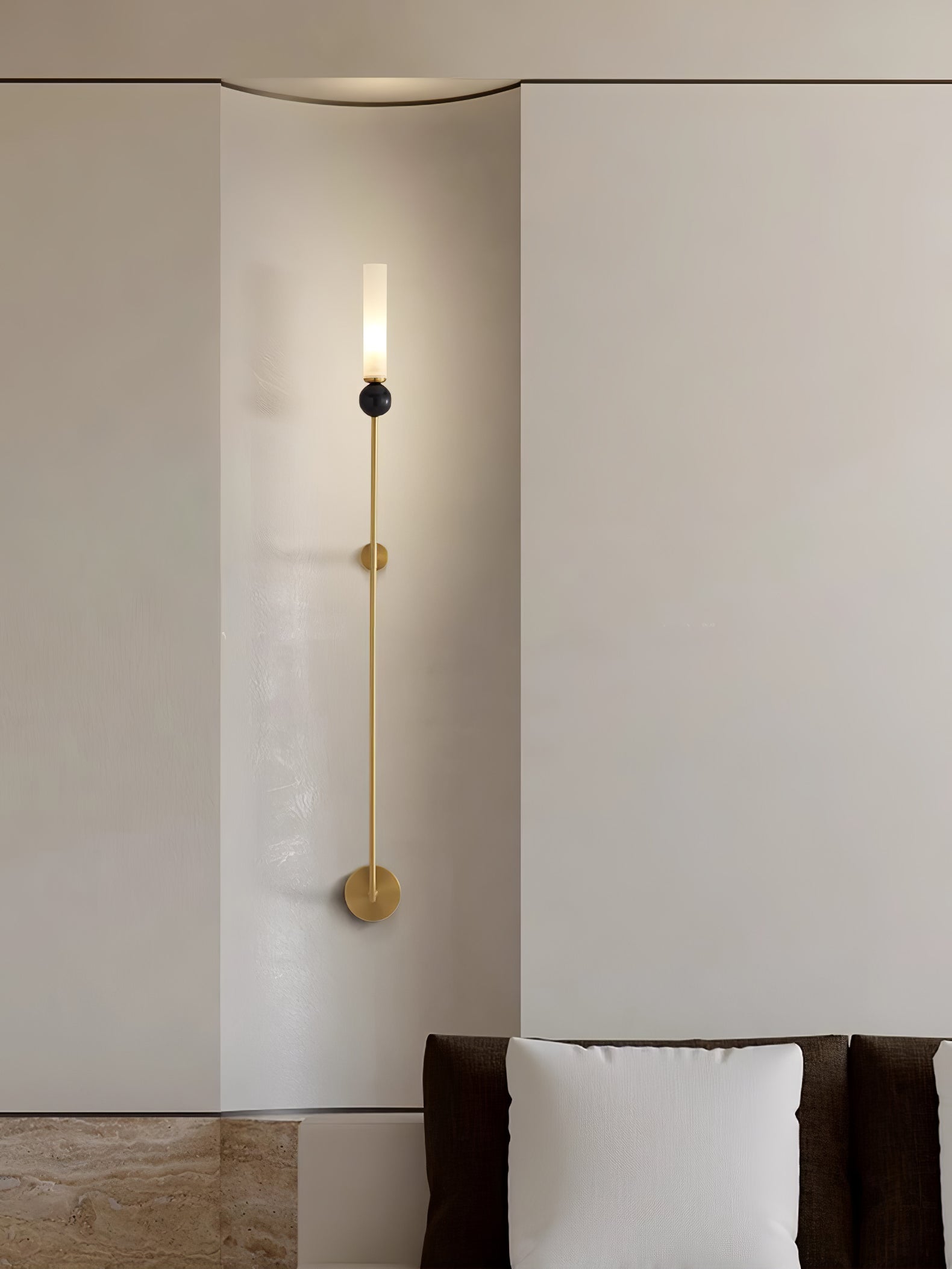 Dulane Modern Minimalist Vertical Marble Wall Lamp
