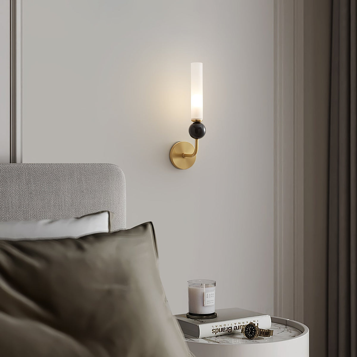 Dulane Modern Minimalist Vertical Marble Wall Lamp