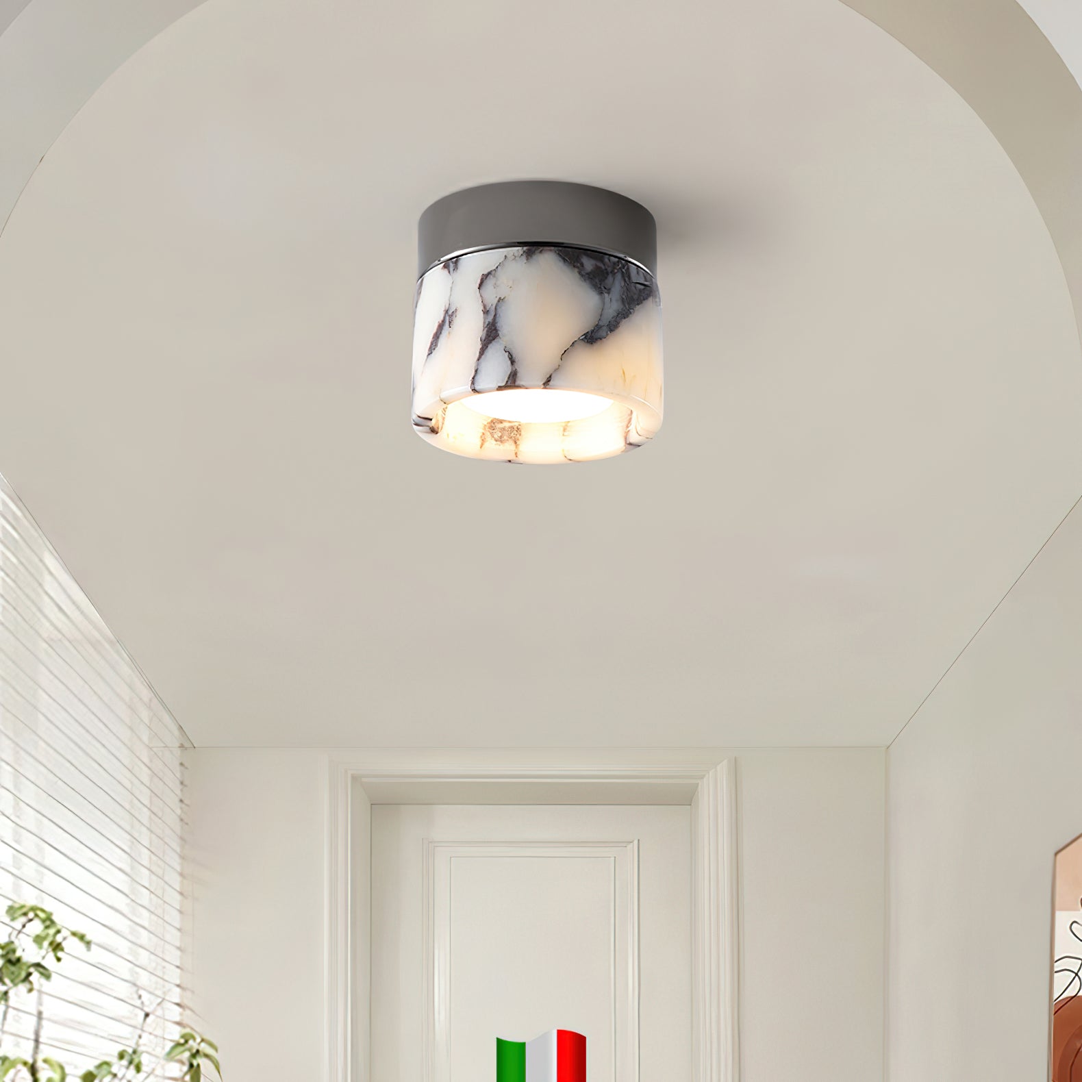 Selielle Round Marble Ceiling Lamp