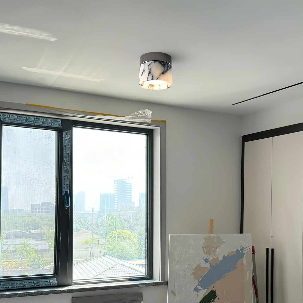 Selielle Round Marble Ceiling Lamp