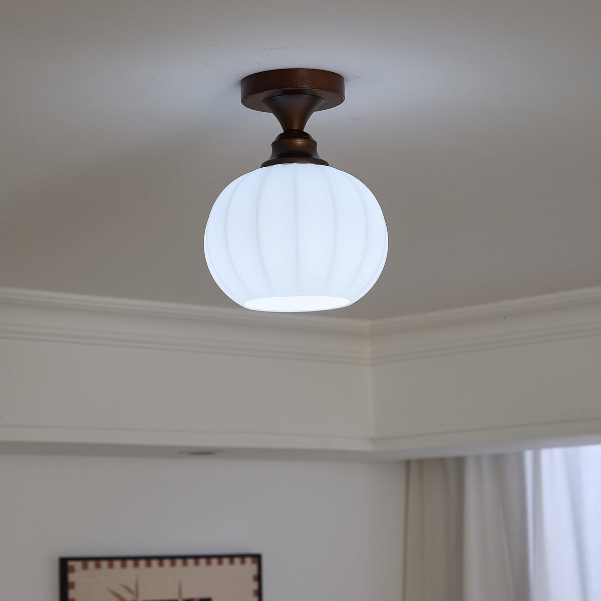 Alveneth Premium Nordic Art Glass Ceiling Lamp