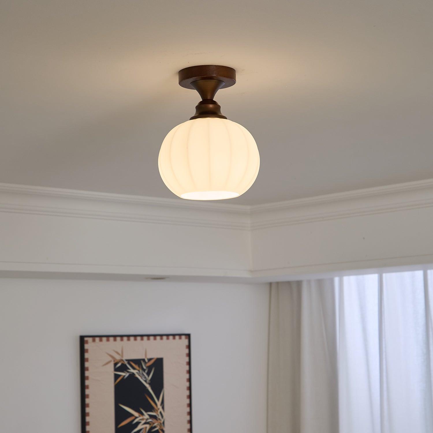 Alveneth Premium Nordic Art Glass Ceiling Lamp
