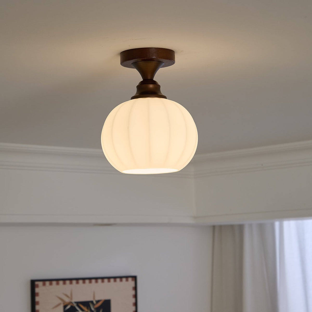 Alveneth Premium Nordic Art Glass Ceiling Lamp