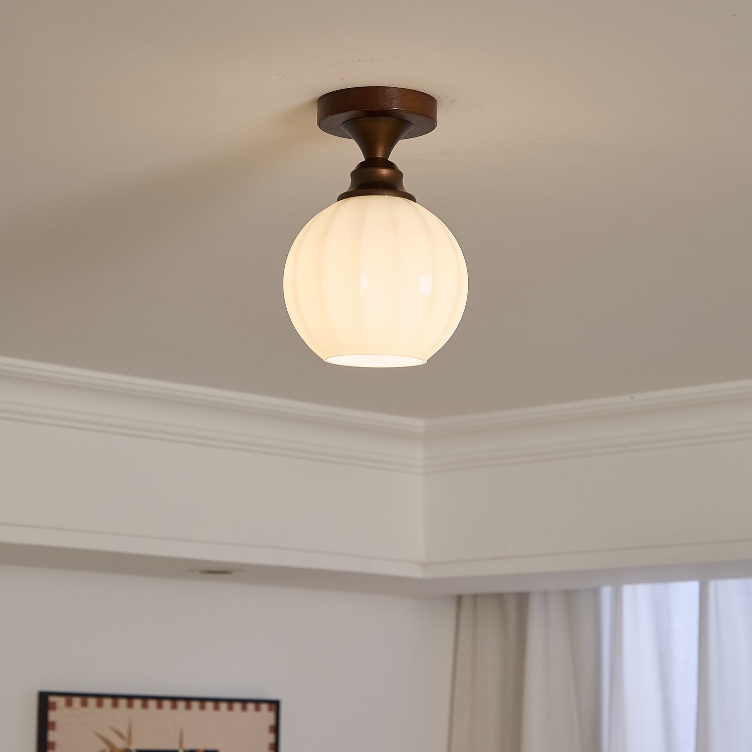 Alveneth Premium Nordic Art Glass Ceiling Lamp