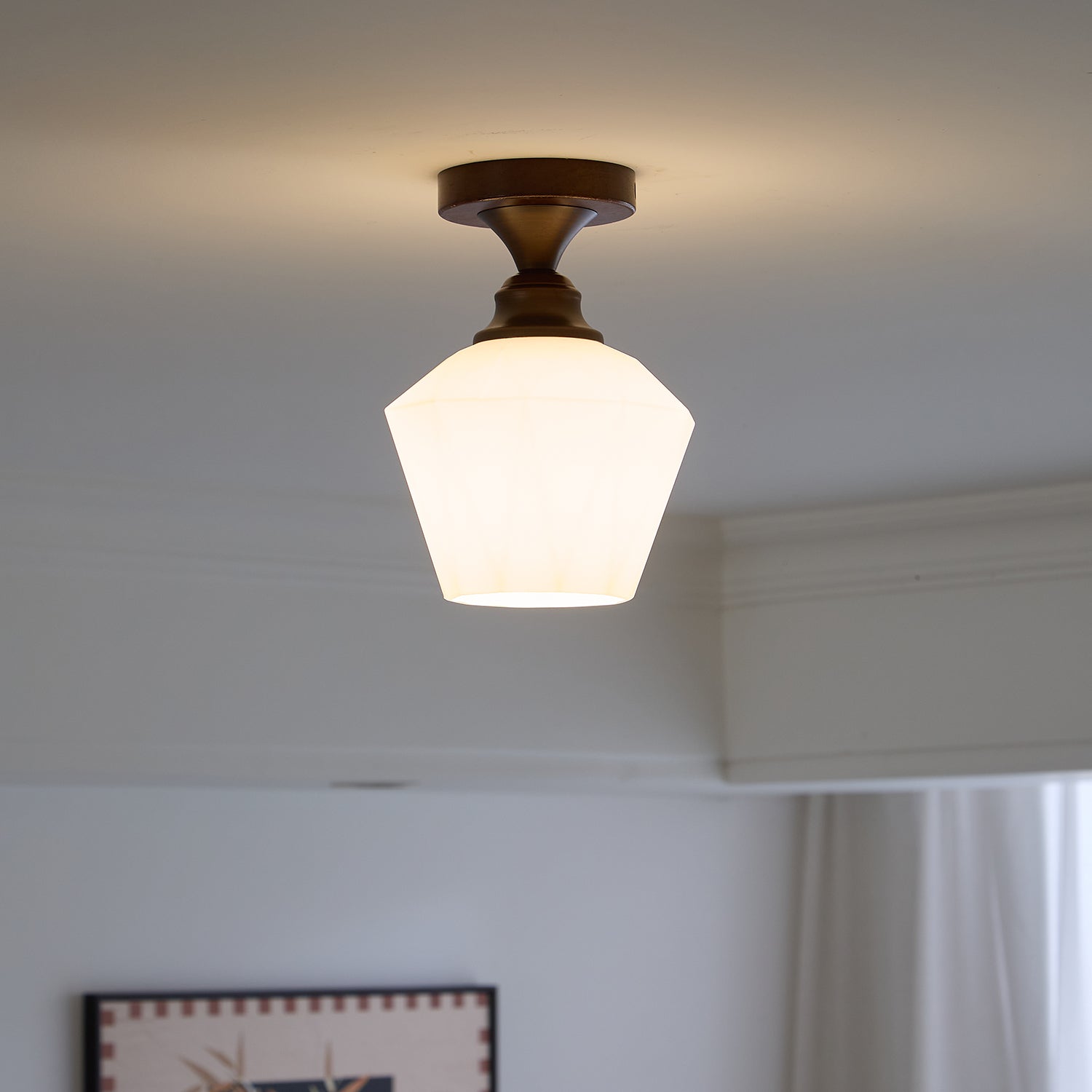 Alveneth Premium Nordic Art Glass Ceiling Lamp