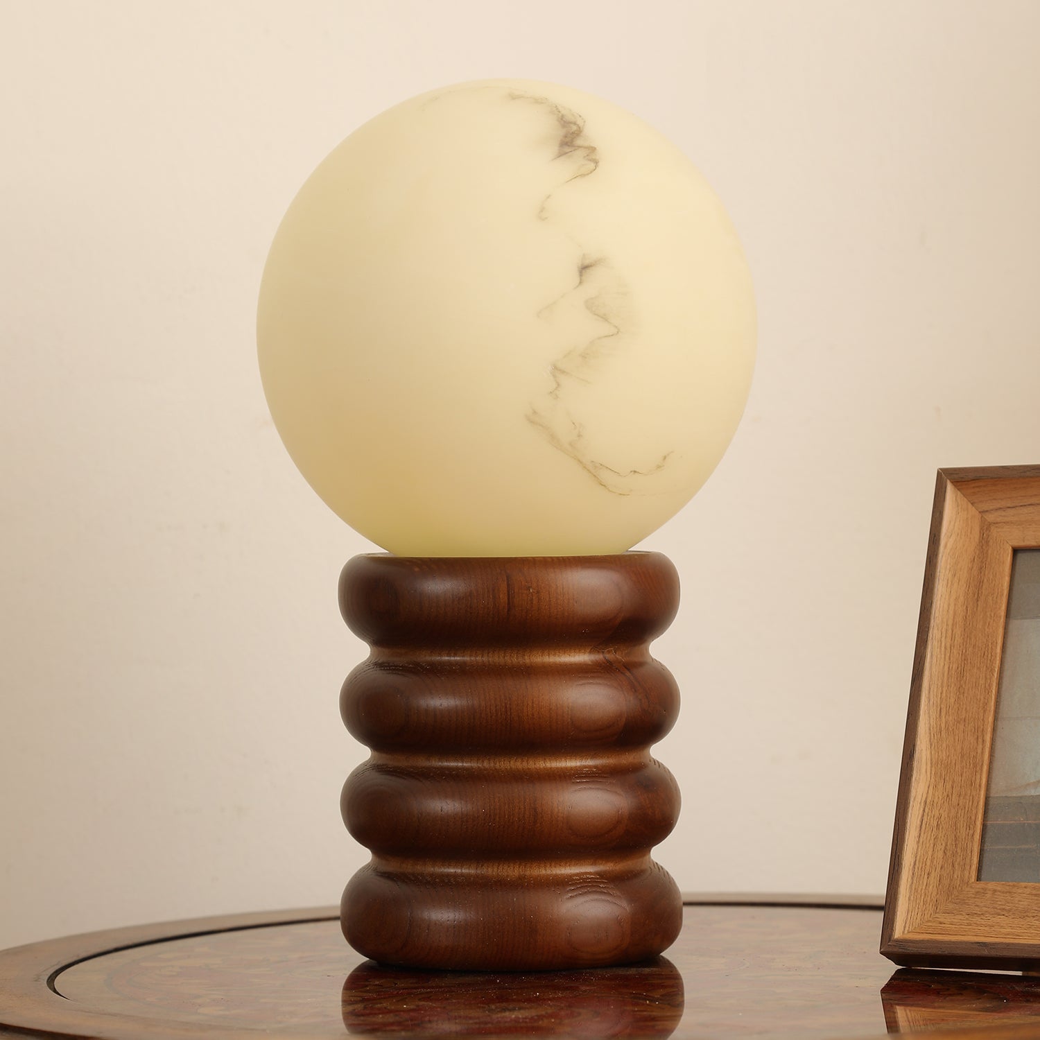 Novar Wood Contemporary Table Lamp