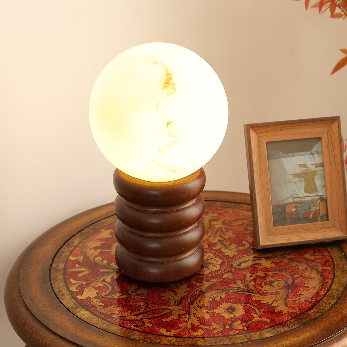 Novar Wood Contemporary Table Lamp