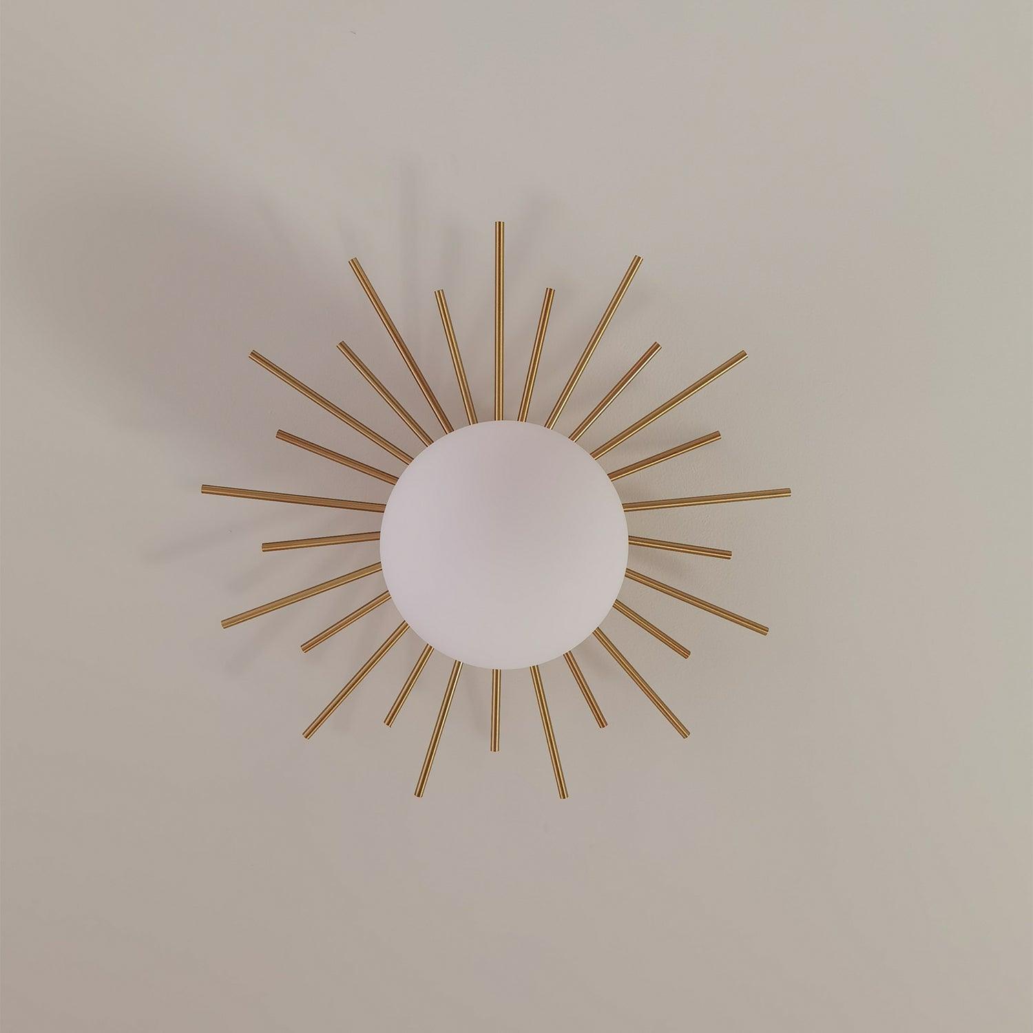 Solara Ceiling Lamp Brass Starburst Glam Modern - Neutral Decor