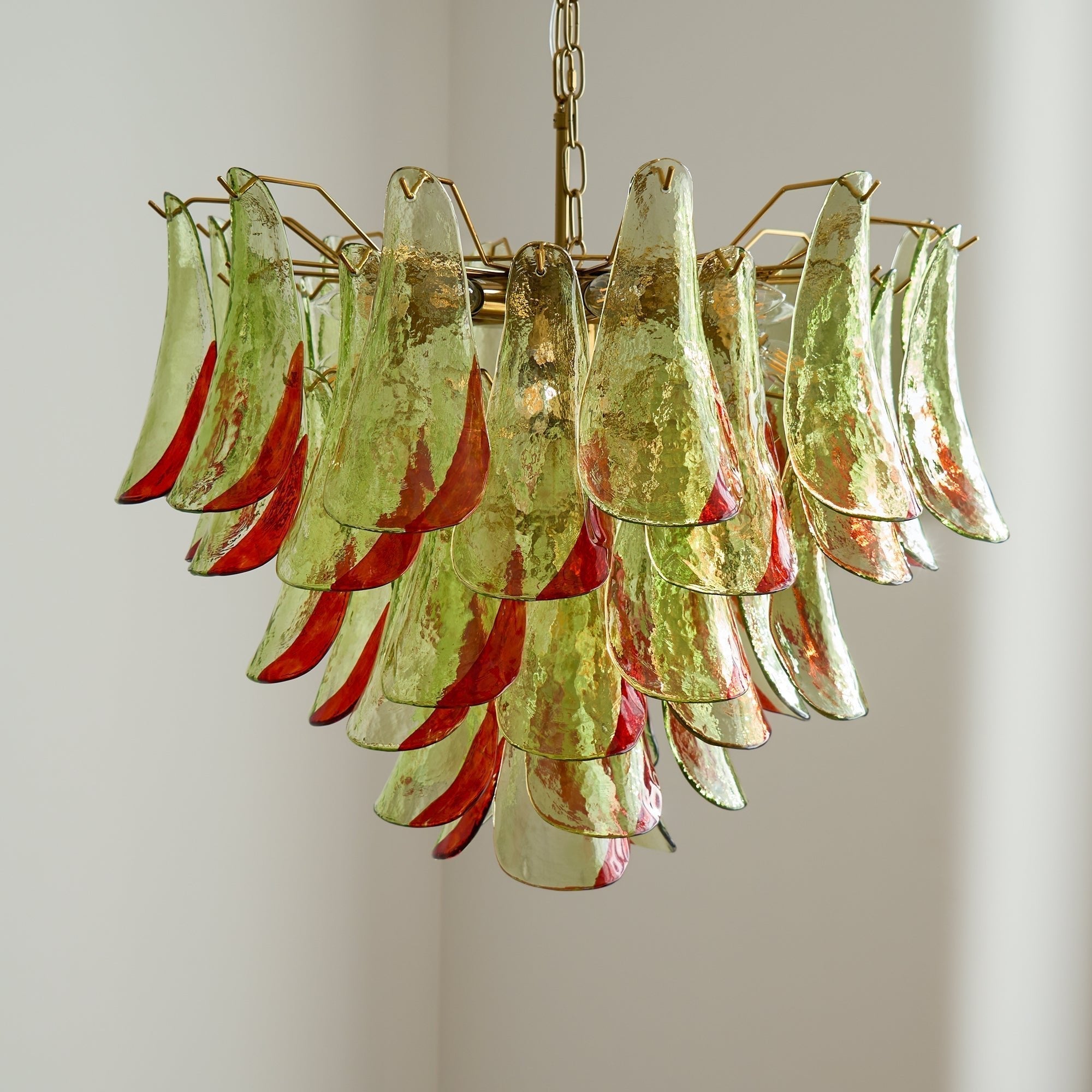 Celoraria Chandelier Murano Glass Petal Elegant