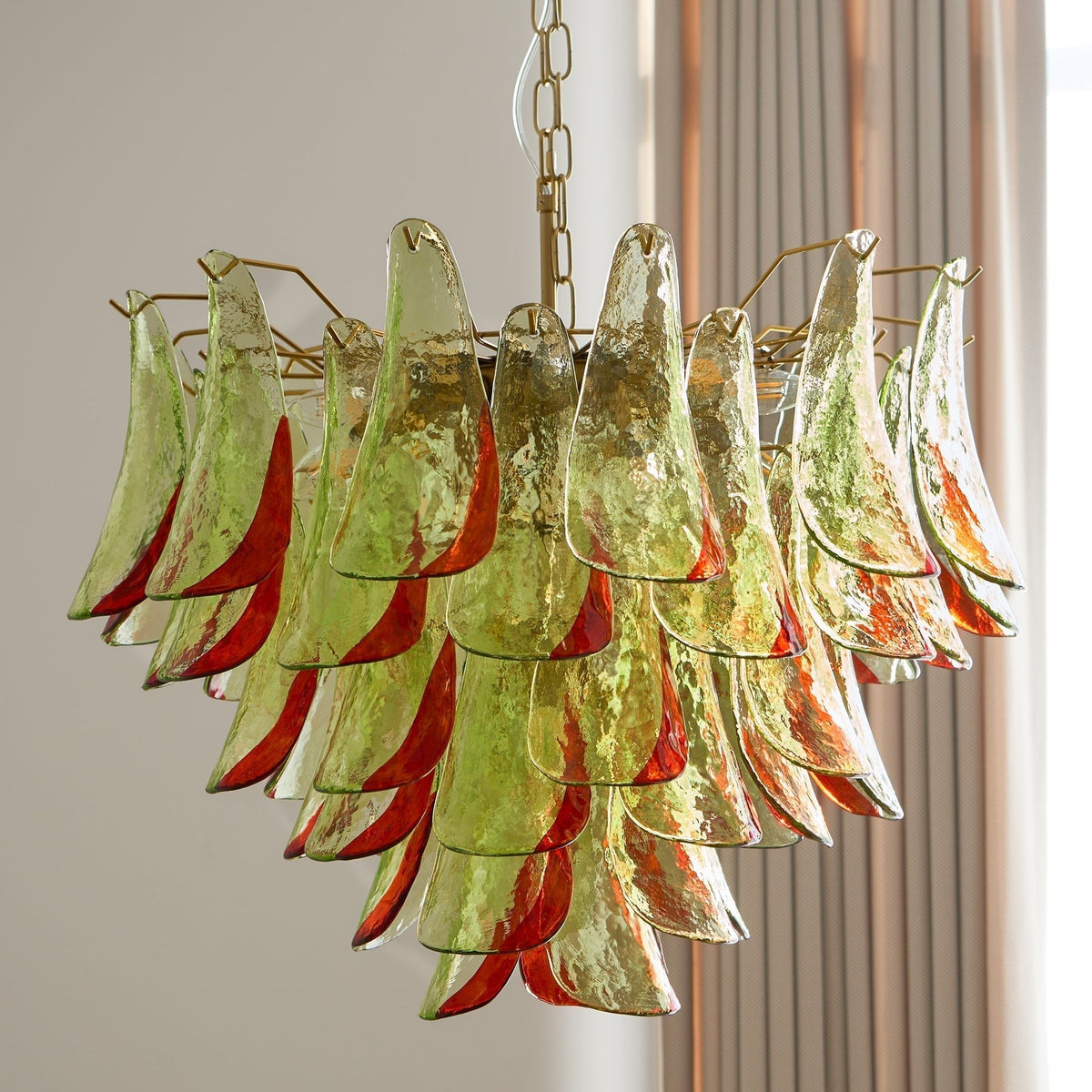 Celoraria Chandelier Murano Glass Petal Elegant