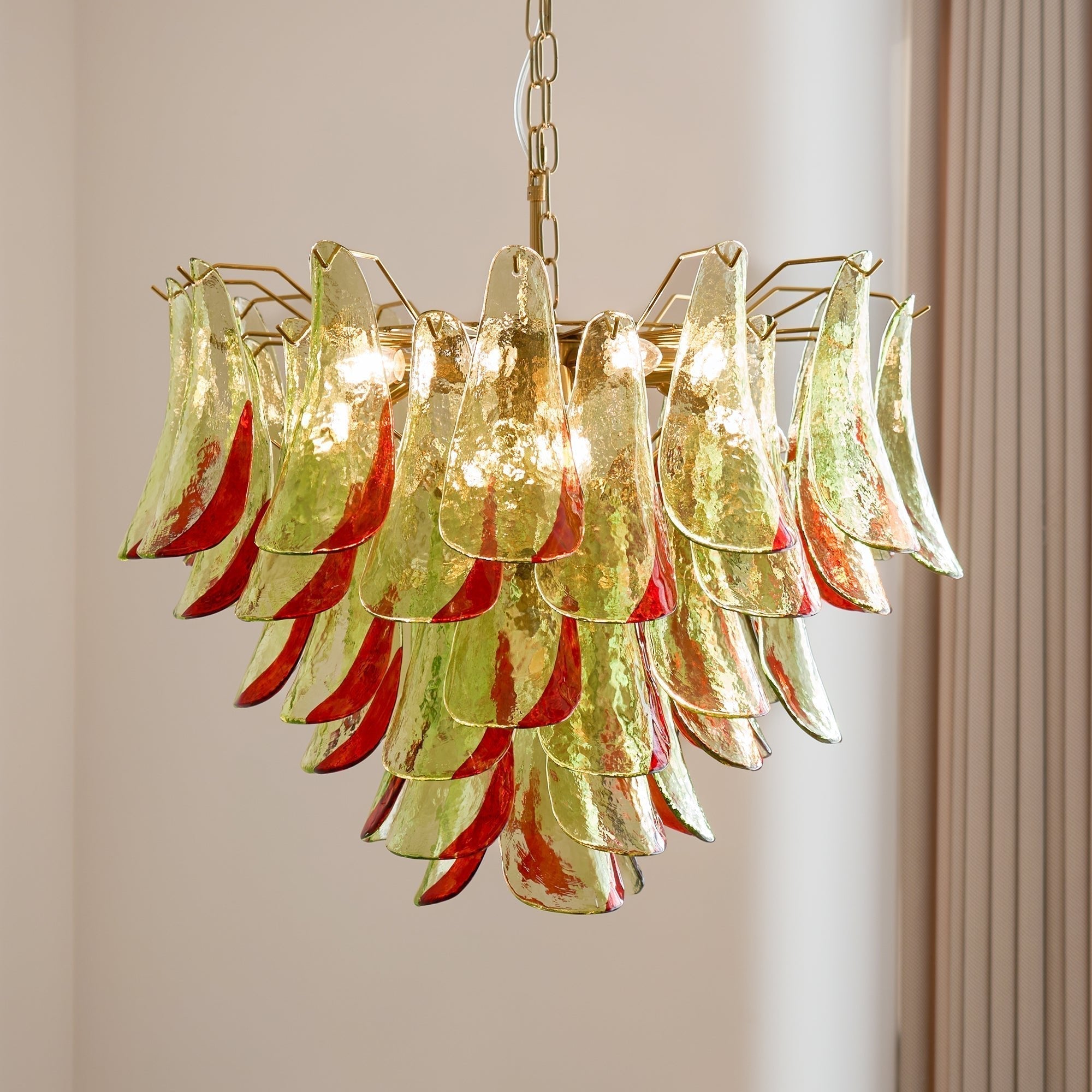 Celoraria Chandelier Murano Glass Petal Elegant