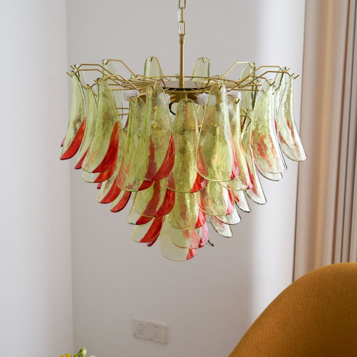 Celoraria Chandelier Murano Glass Petal Elegant