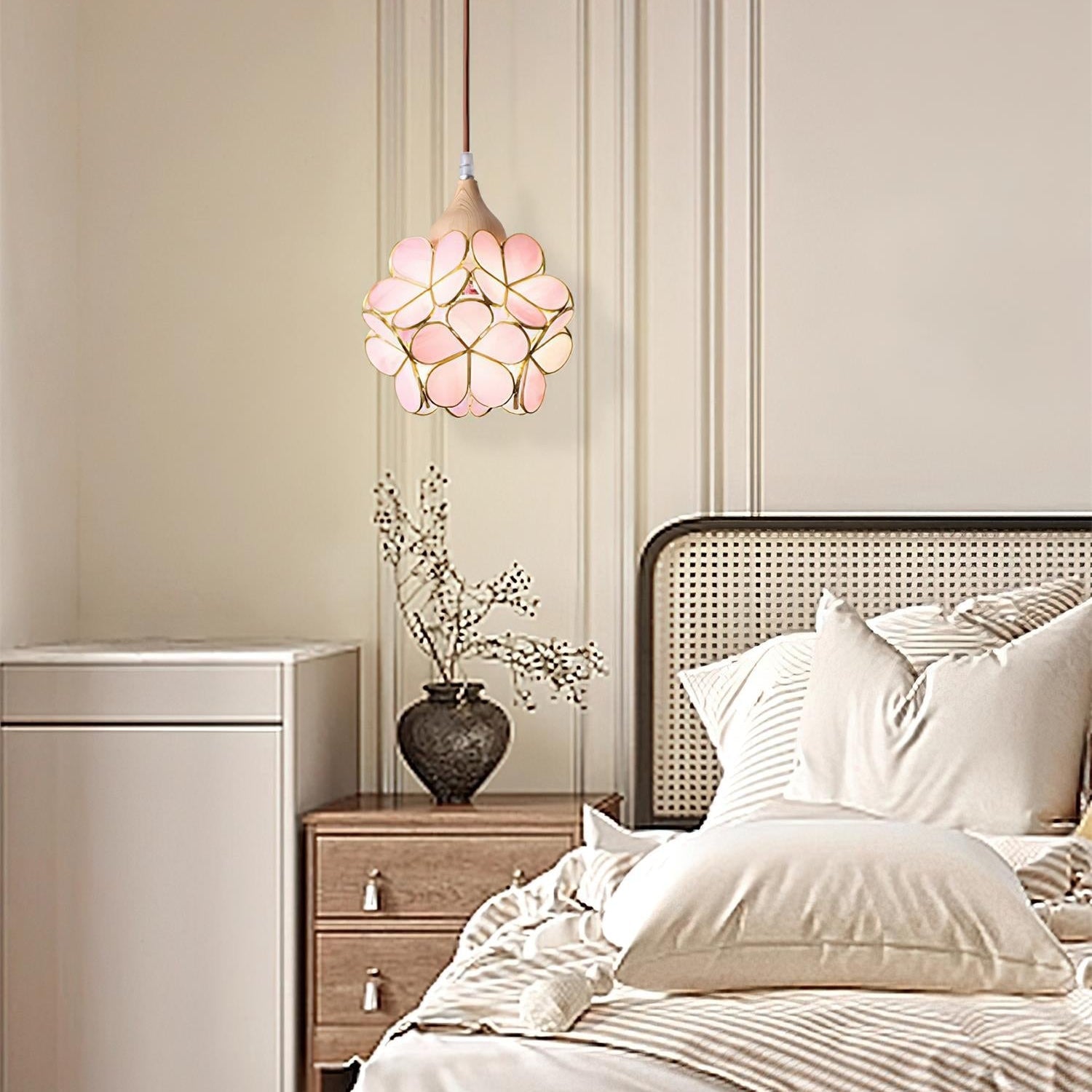 Velina Pink Petal Pendant Light - Neutral Decor