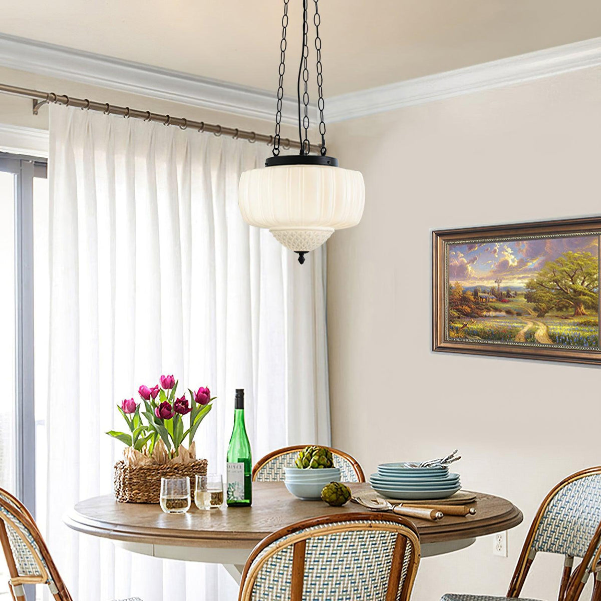Yara Contemporary Glass Pendant Light