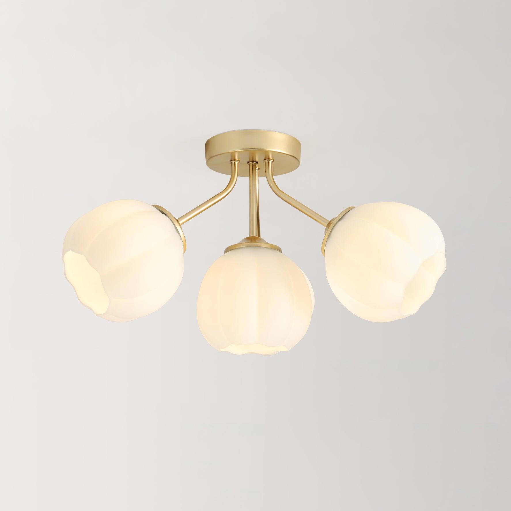 Ceiling Light Petal Globe Cluster Soft Glow Romantic Floral - Neutral Decor