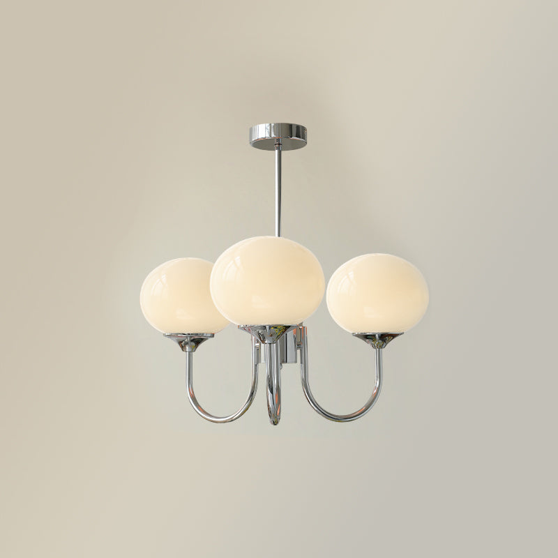 Lustra Chandelier Pink Glass Globe Gold - Neutral Decor