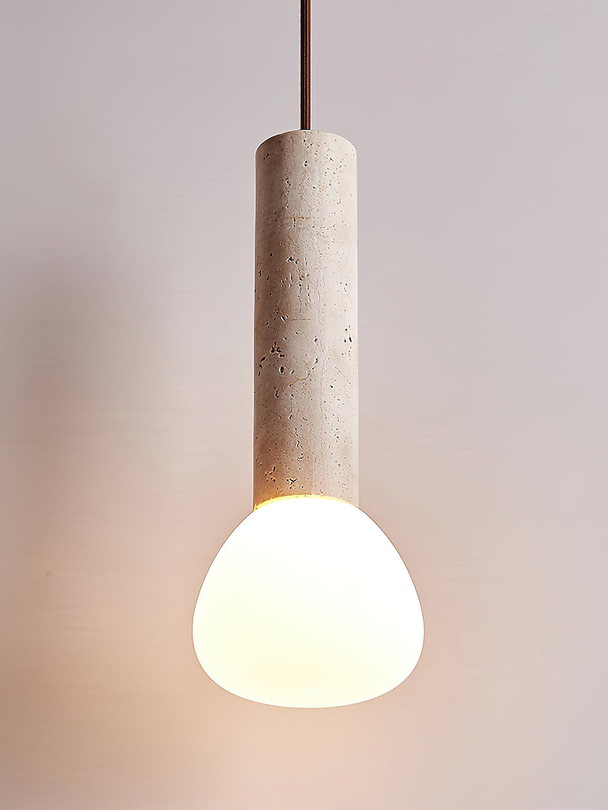 Beia Minimalist Travertine Pendant Light