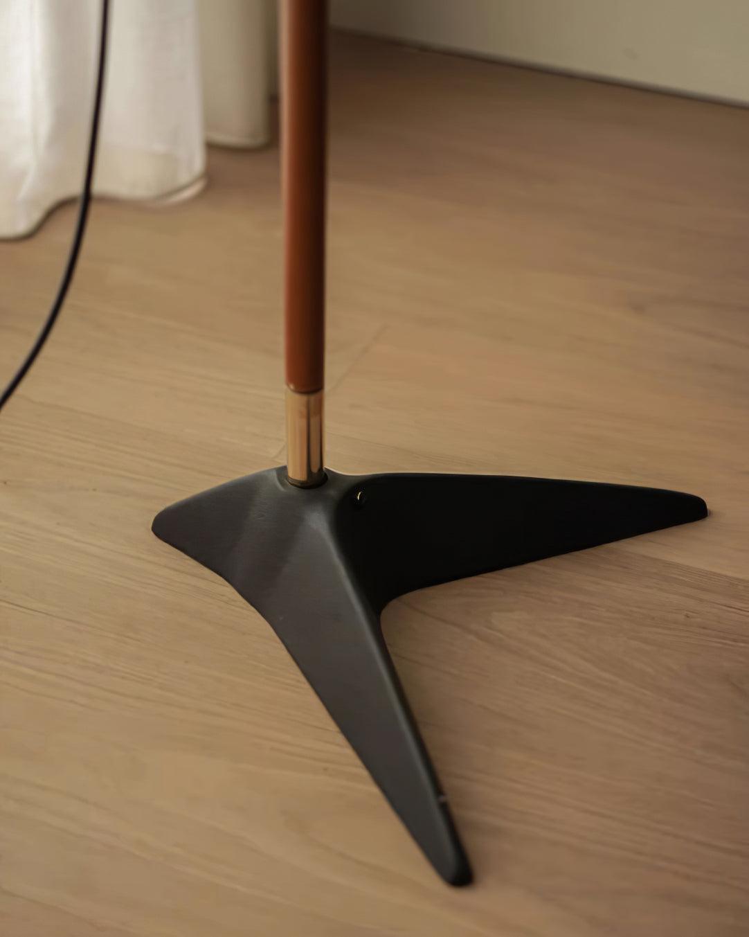 Ervenil Mid Century Wood & Glass Floor Lamp