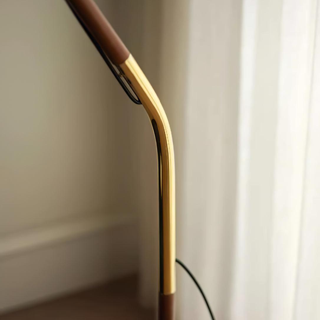 Ervenil Mid Century Wood & Glass Floor Lamp