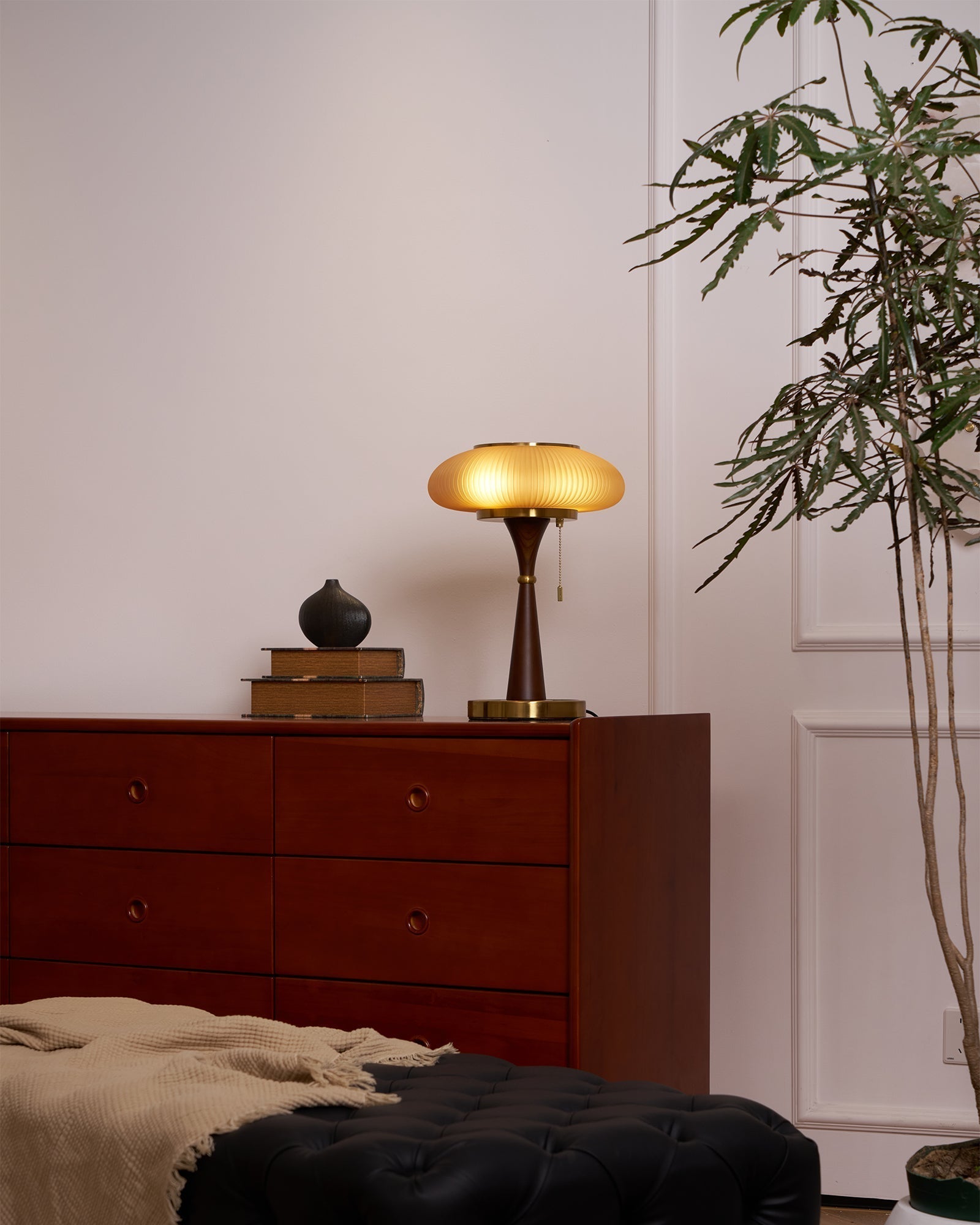 Orton Wood Vintage Table Lamp - Neutral Decor