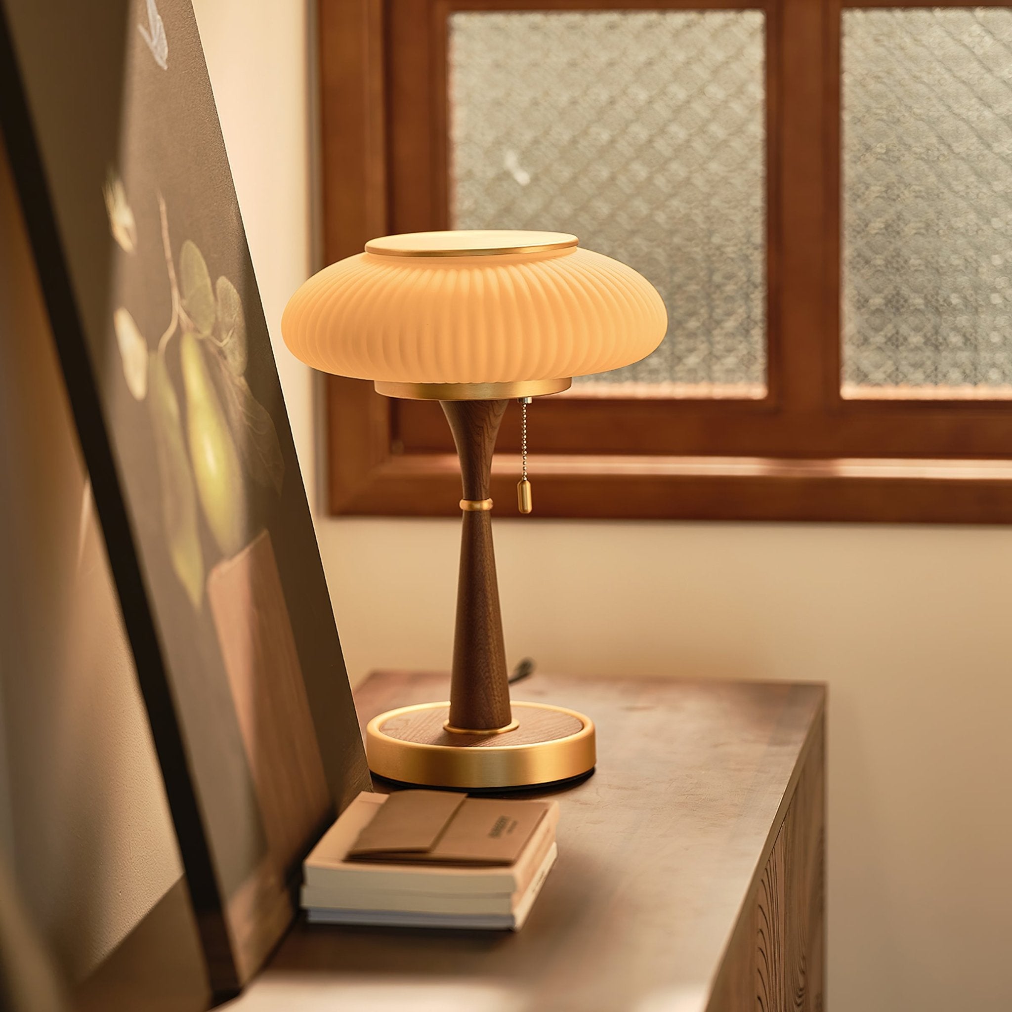 Orton Wood Vintage Table Lamp - Neutral Decor