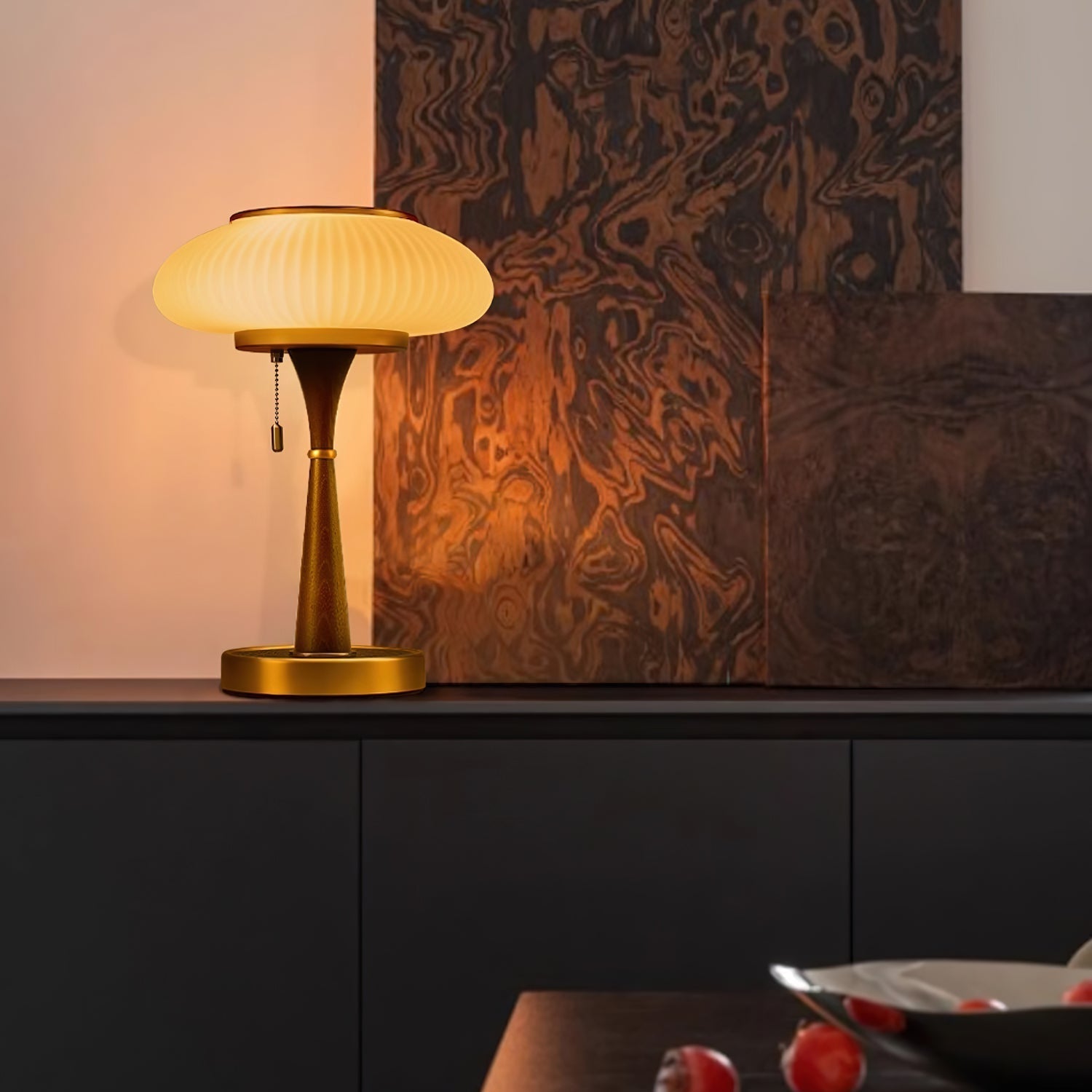 Orton Wood Vintage Table Lamp - Neutral Decor