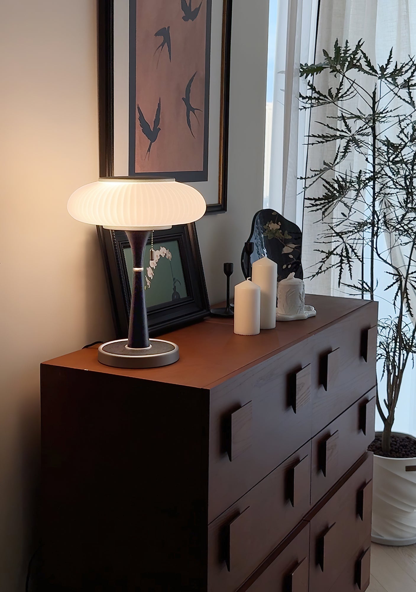 Orton Wood Vintage Table Lamp - Neutral Decor