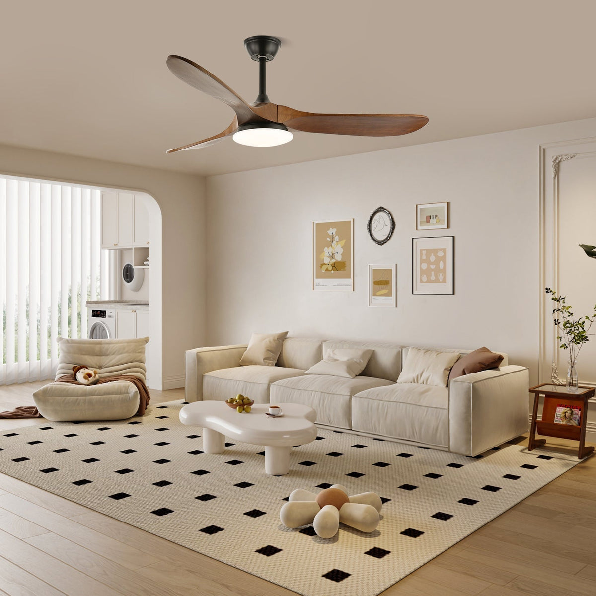 Oriken Minimalist Ceiling Fan Light