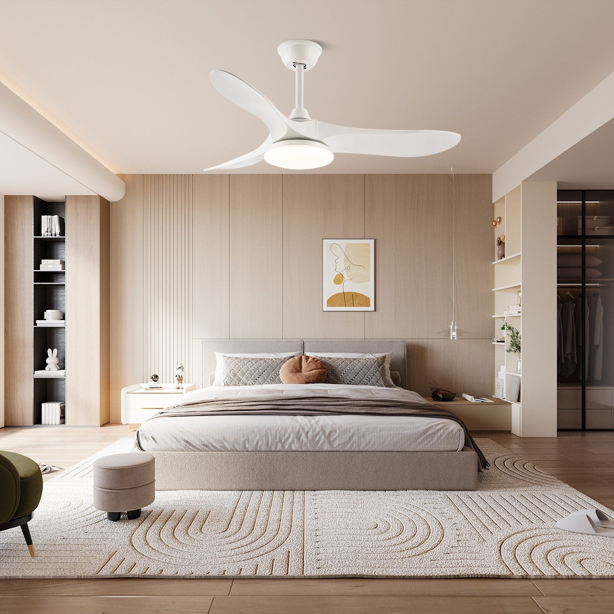 Oriken Minimalist Ceiling Fan Light