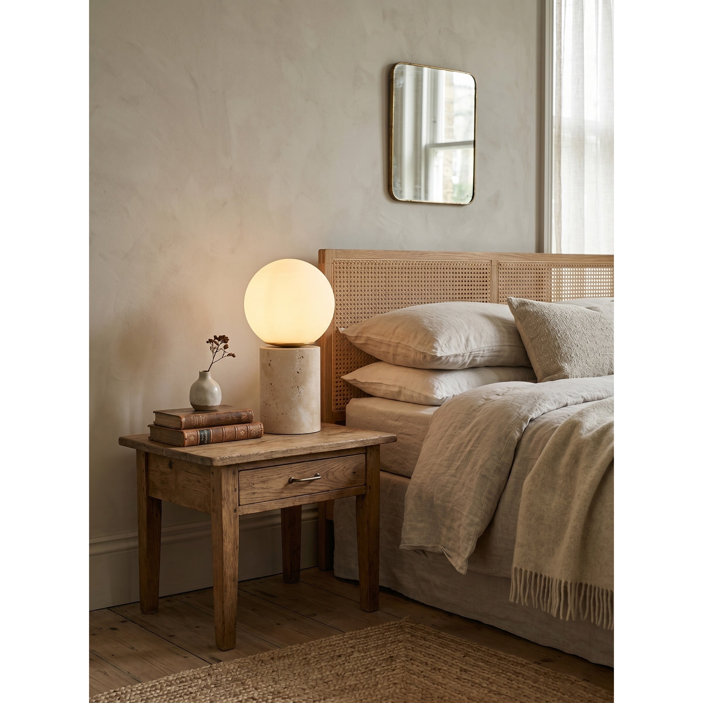 Norinise Stone Travertine Table Lamp