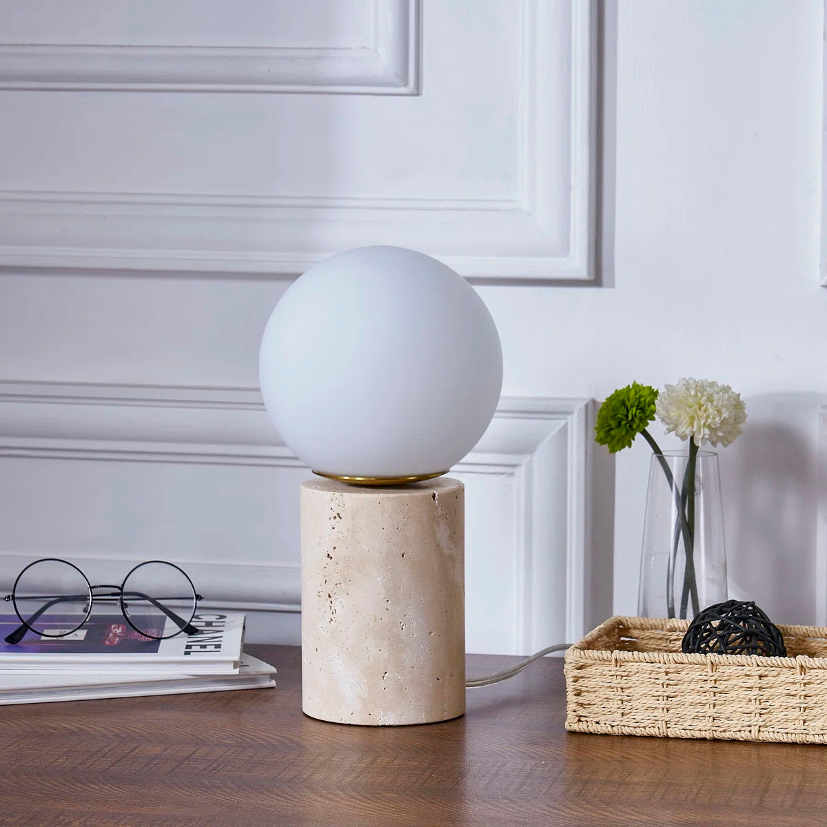 Norinise Stone Travertine Table Lamp