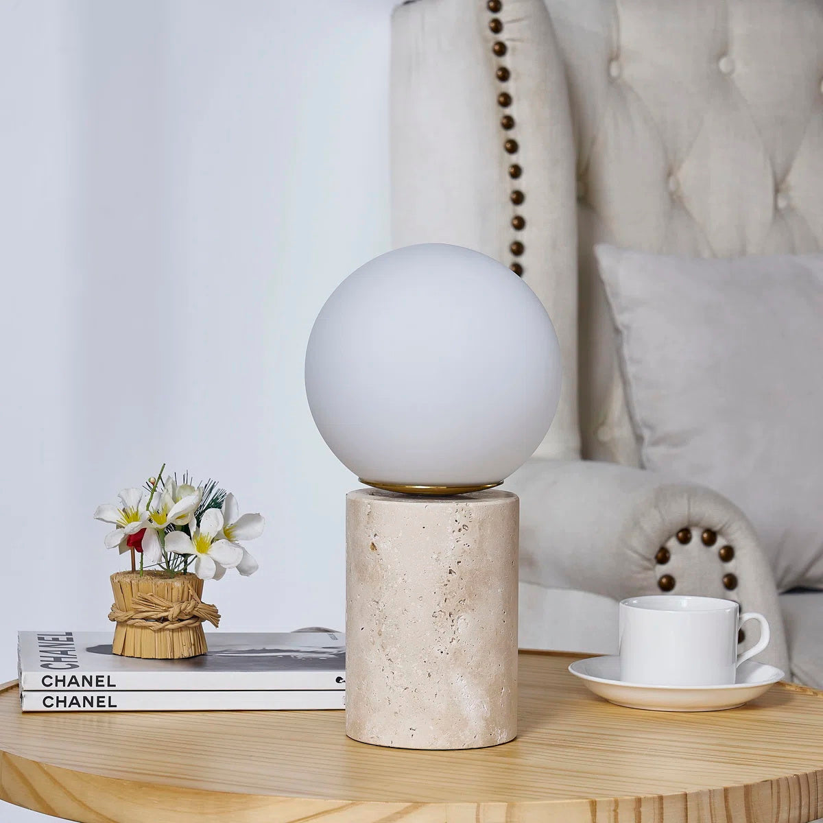 Norinise Stone Travertine Table Lamp