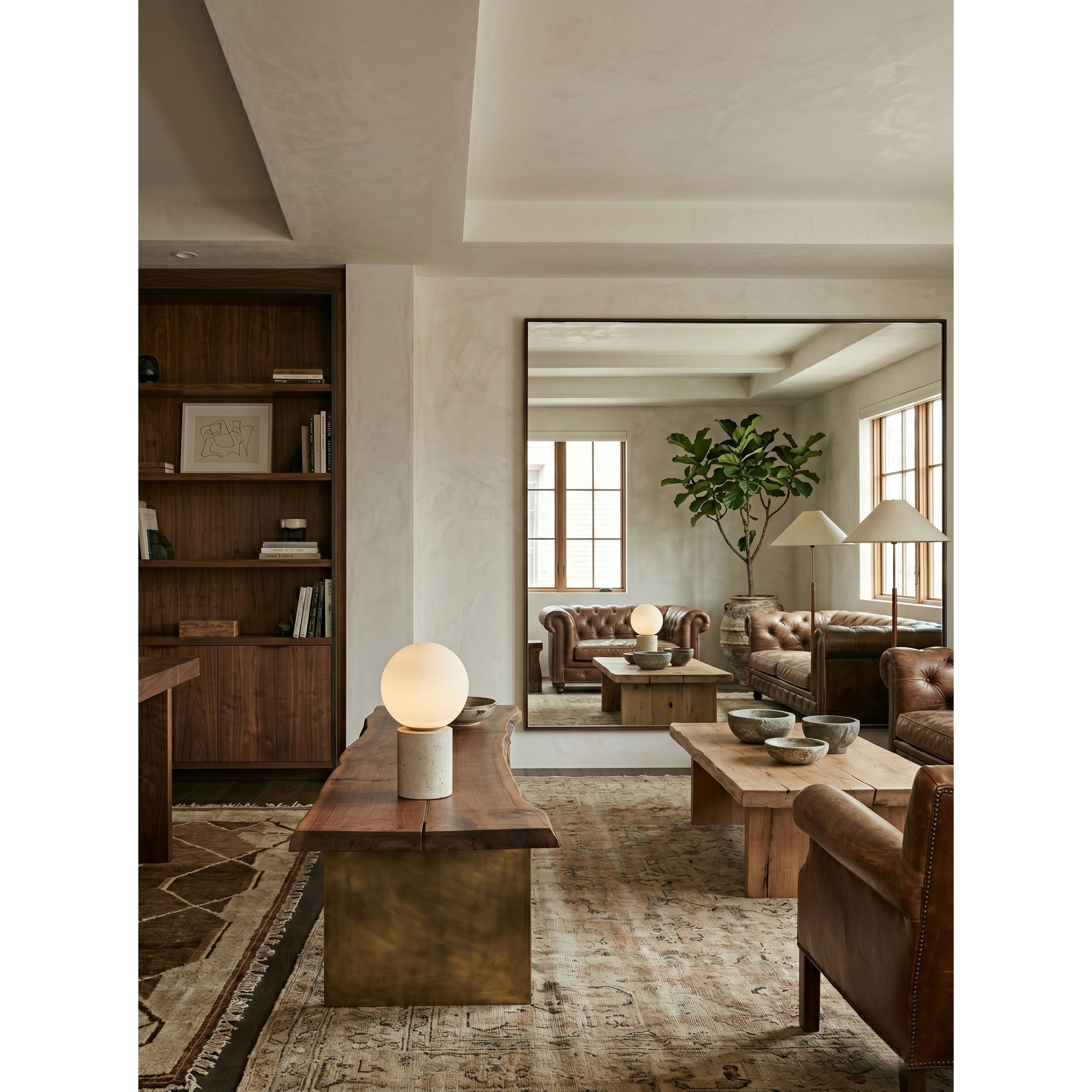 Norinise Stone Travertine Table Lamp