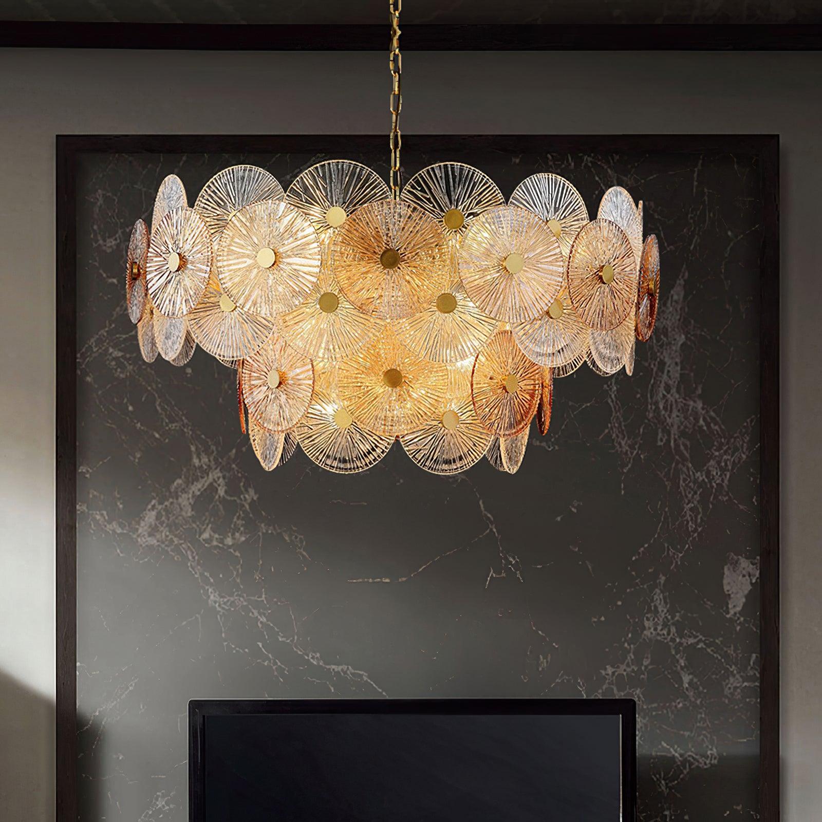 Liororiel Glass Chandelier Light