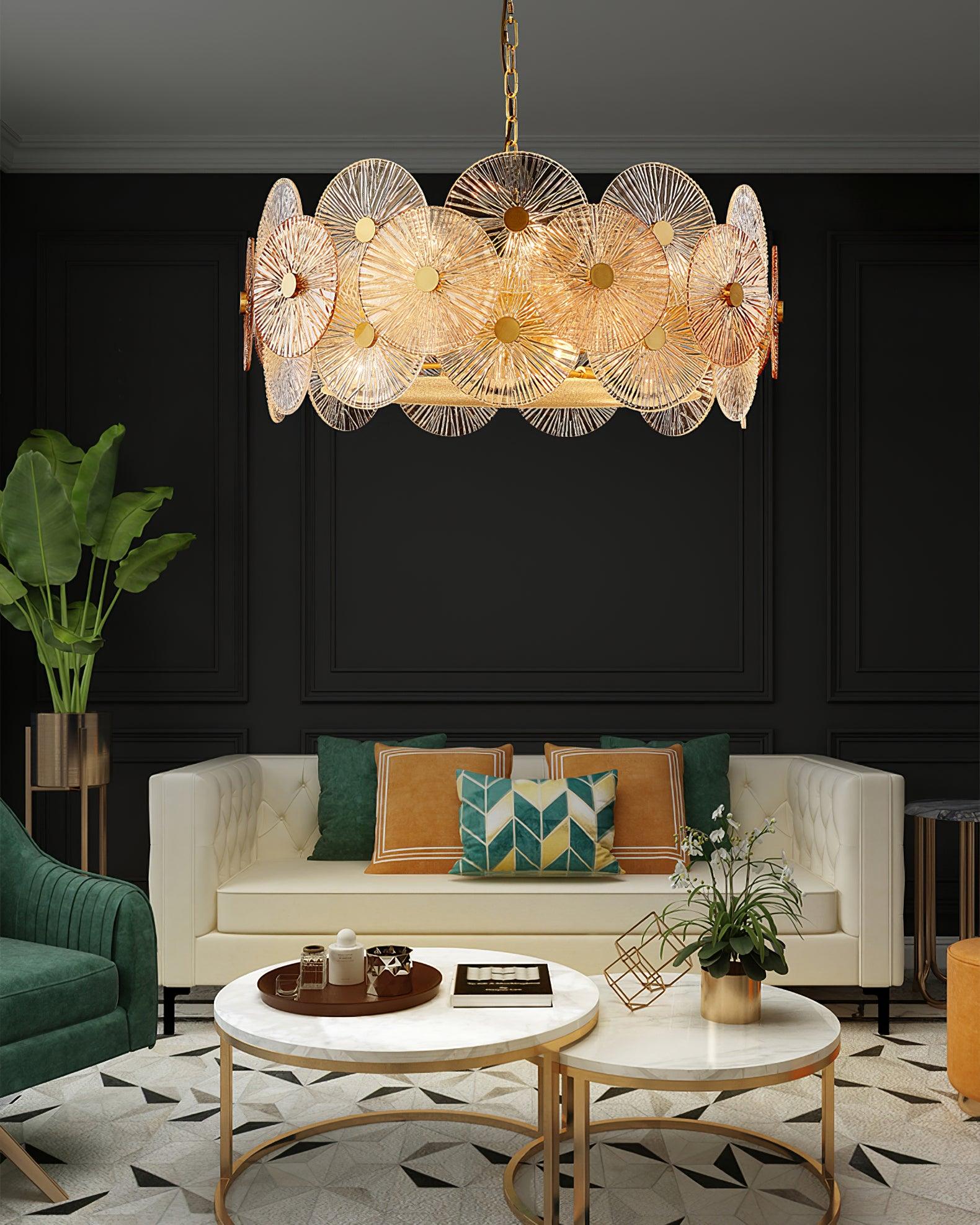 Liororiel Glass Chandelier Light